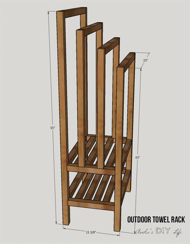 Best ideas about DIY Outdoor Towel Rack
. Save or Pin DIY Freestanding Outdoor Towel Rack buildsomething Now.