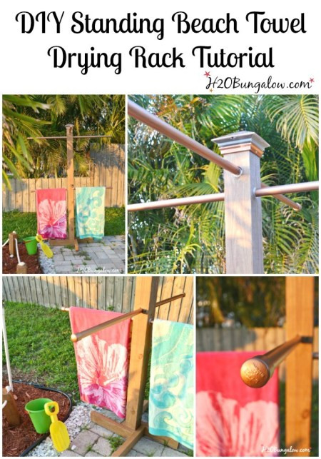 Best ideas about DIY Outdoor Towel Rack
. Save or Pin DIY Outdoor Standing Towel Rack H20Bungalow Now.