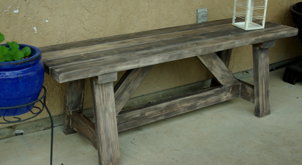 Best ideas about DIY Outdoor Wood Bench
. Save or Pin Rustic Wooden Stone Garden Benches Now.