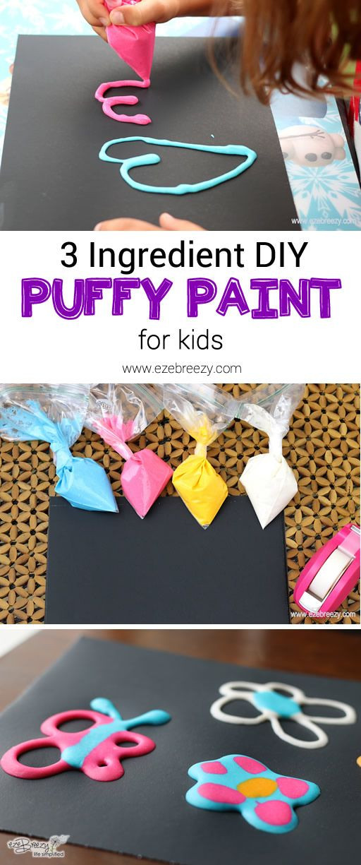 Best ideas about DIY Paint For Kids
. Save or Pin 3 Ingre nt DIY Puffy Paint Now.