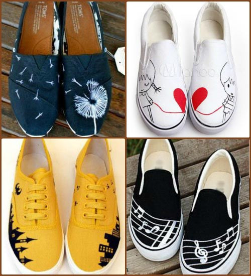 Best ideas about DIY Painted Shoes
. Save or Pin 10 Easy Designs To Make Funky Hand Painted Sneakers Now.