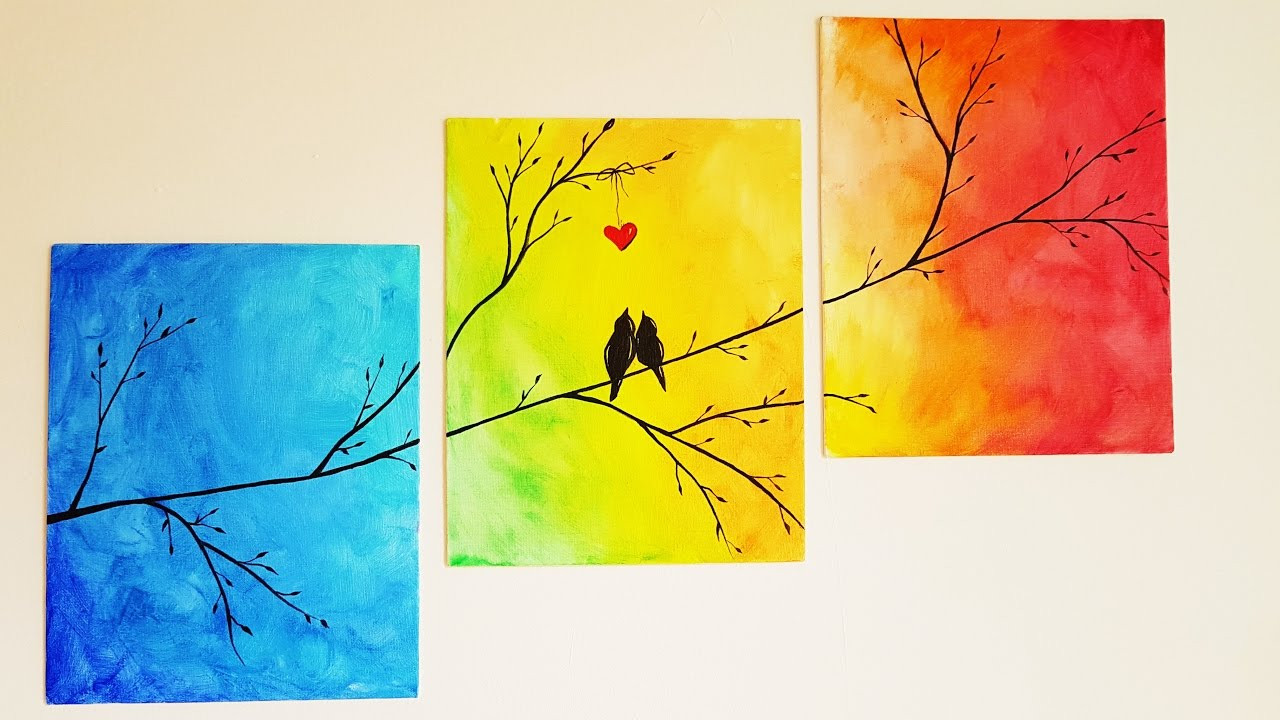 Best ideas about DIY Painting Canvases
. Save or Pin DIY Colorful Tree Canvas Painting ♥ Room Decor Now.
