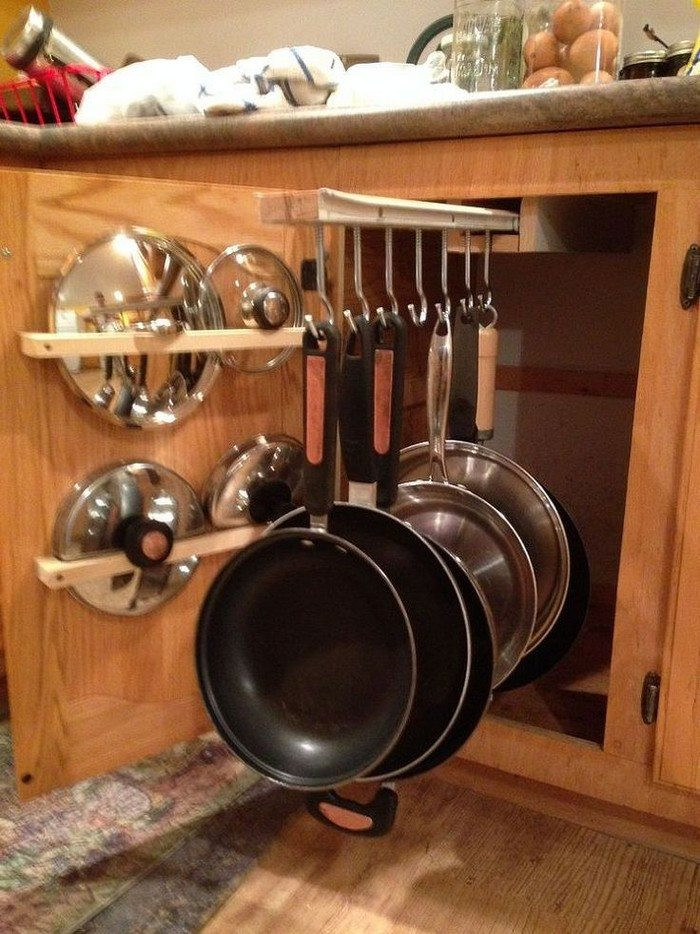 Best ideas about DIY Pan Rack
. Save or Pin DIY sliding pots and pans rack Now.