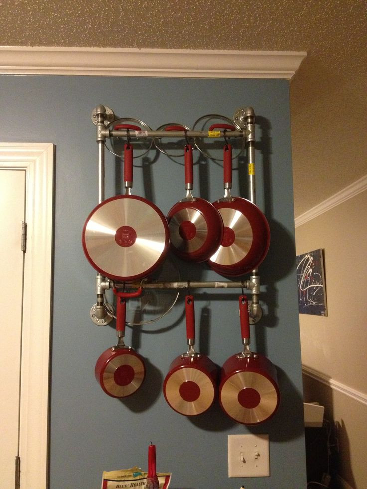 Best ideas about DIY Pan Rack
. Save or Pin Easy DIY pot pan rack made out of pipes Now.