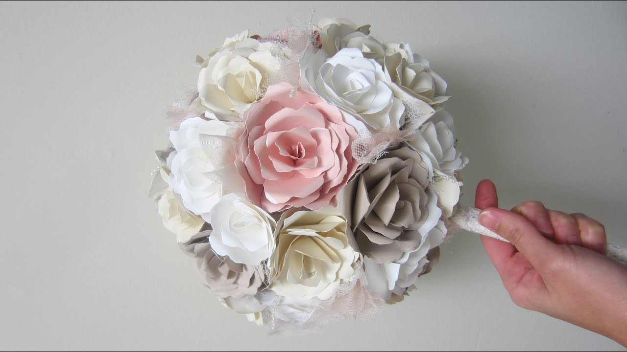 Best ideas about DIY Paper Flowers Wedding
. Save or Pin DIY Wedding Bouquet Paper Flowers from start to finish Now.