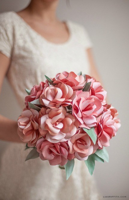 Best ideas about DIY Paper Flowers Wedding
. Save or Pin DIY Paper Rose Wedding Bouquet Now.