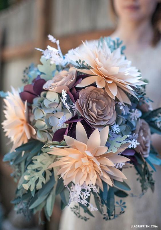 Best ideas about DIY Paper Flowers Wedding
. Save or Pin Paper bouquet Diy paper and Queen annes lace on Pinterest Now.