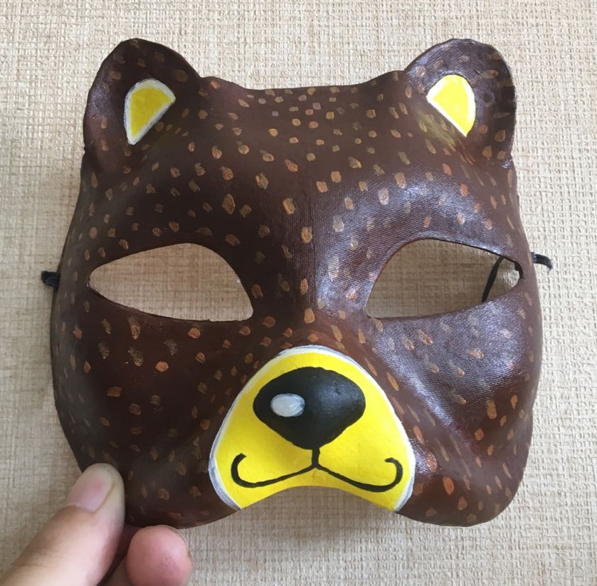 Best ideas about DIY Paper Mache Mask
. Save or Pin New Quality Handmade DIY Mask Halloween Small Brown Bear Now.