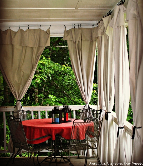 Best ideas about DIY Patio Curtains
. Save or Pin Drop Cloth Curtains for a Porch Add Privacy and Sun Control Now.