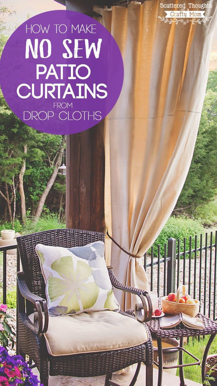 Best ideas about DIY Patio Curtains
. Save or Pin DIY Patio Curtains from Drop Cloths with no sewing Now.