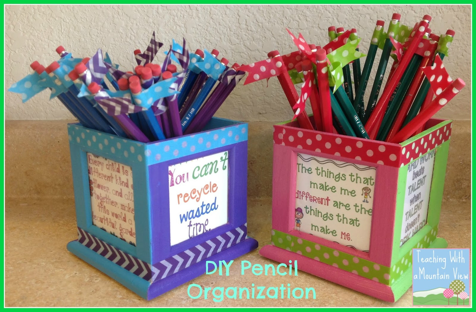 Best ideas about DIY Pencil Organizer
. Save or Pin Teaching With a Mountain View DIY Pencil Organizer Now.