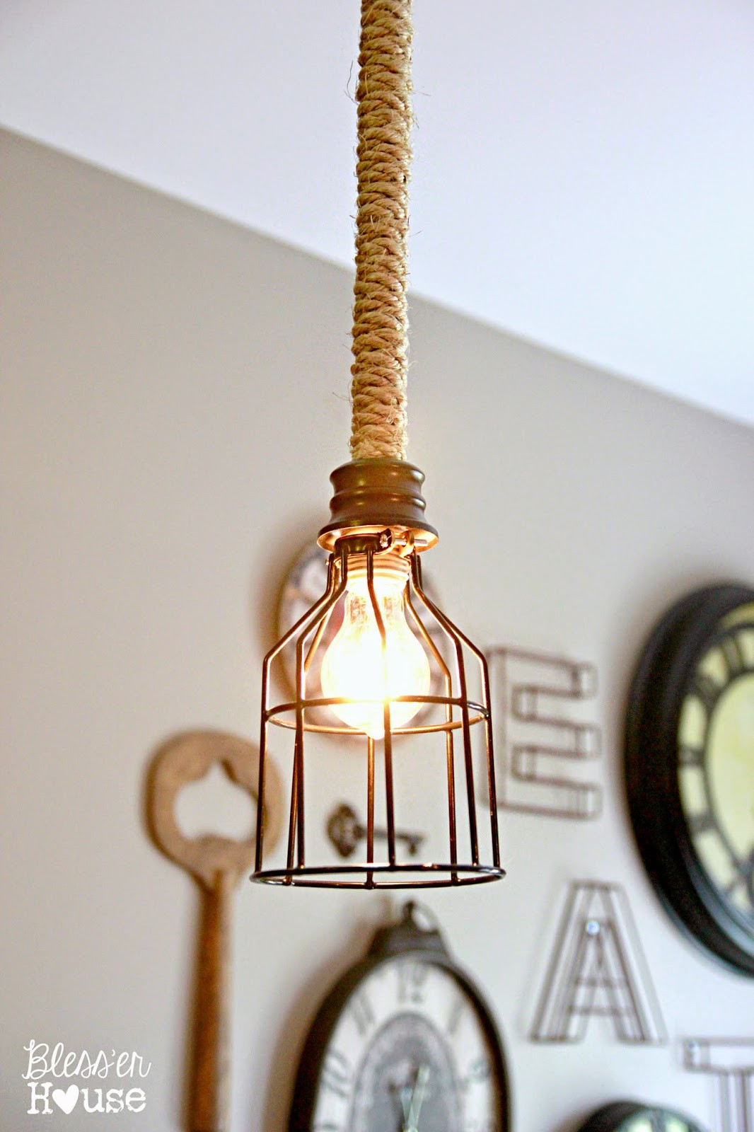 Best ideas about DIY Pendant Light
. Save or Pin DIY Industrial Pendant Light for Under $10 Bless er House Now.
