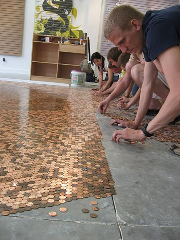 Best ideas about DIY Penny Floor
. Save or Pin 18 Creative DIY Ideas That Revive Old Objects Now.