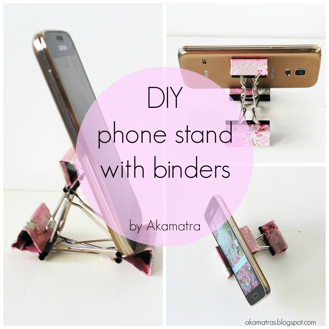 Best ideas about DIY Phone Stand
. Save or Pin DIY smart phone stand with binders Full tutorial Akamatra Now.