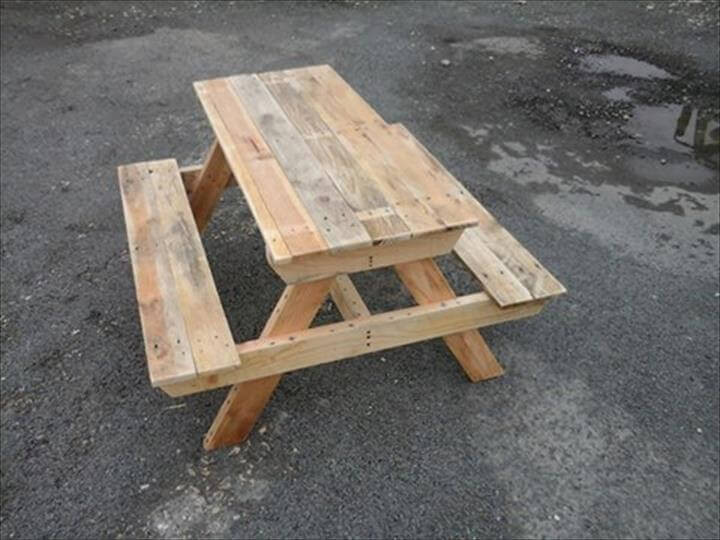 Best ideas about DIY Picnic Tables
. Save or Pin DIY Fold able Pallet Bench – Picnic Table Now.
