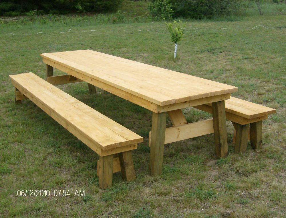 Best ideas about DIY Picnic Tables
. Save or Pin Classic Picnic Table with Separate Benches Plan How to Now.