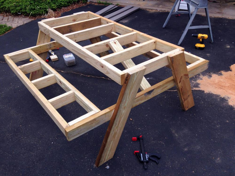Best ideas about DIY Picnic Tables
. Save or Pin How to Build a Picnic Table in Just e Day Now.