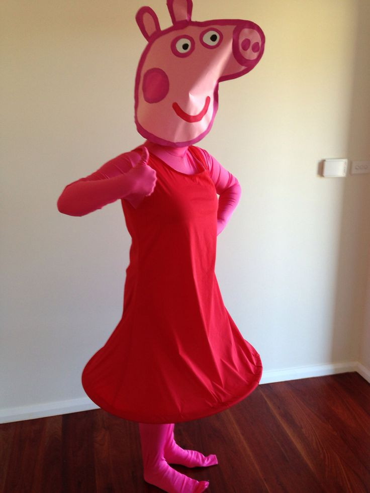 Best ideas about DIY Pig Costume For Adults
. Save or Pin DIY Peppa Pig Costume Head Paint and Cardboard Dress Red Now.