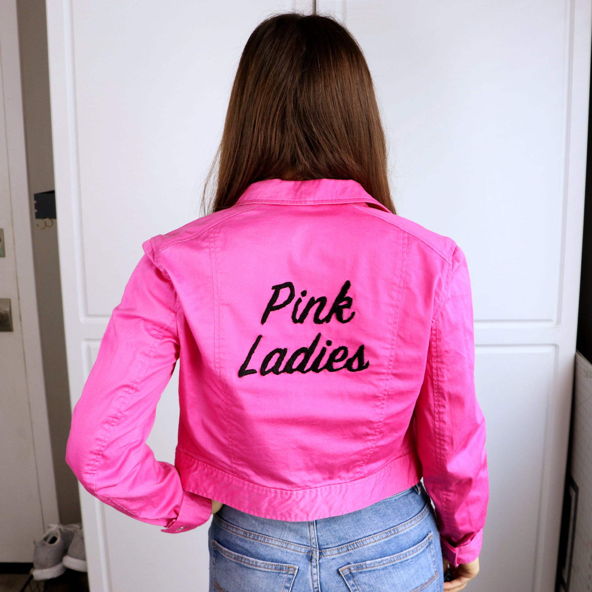 Best ideas about DIY Pink Ladies Costume
. Save or Pin DIY Pink La s Jacket Karen Kavett Now.
