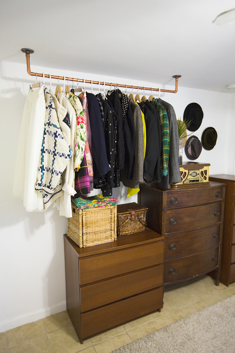 Best ideas about DIY Pipe Clothes Rack
. Save or Pin Hanging Copper Pipe Clothing Rack DIY A Beautiful Mess Now.