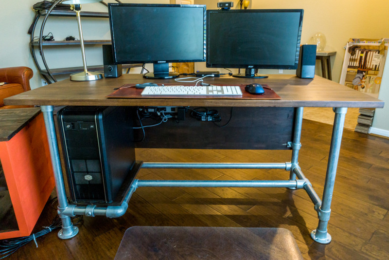 Best ideas about DIY Pipe Computer Desk
. Save or Pin Wood Paneled Industrial Pipe Desk [Desk Week] Now.