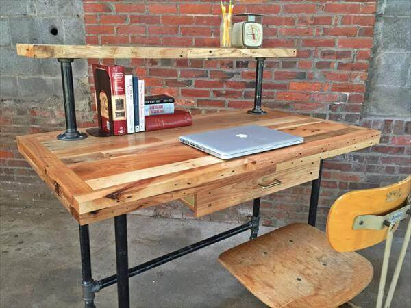 Best ideas about DIY Pipe Computer Desk
. Save or Pin Pallet and Steel Pipe Stand Up Desk Now.