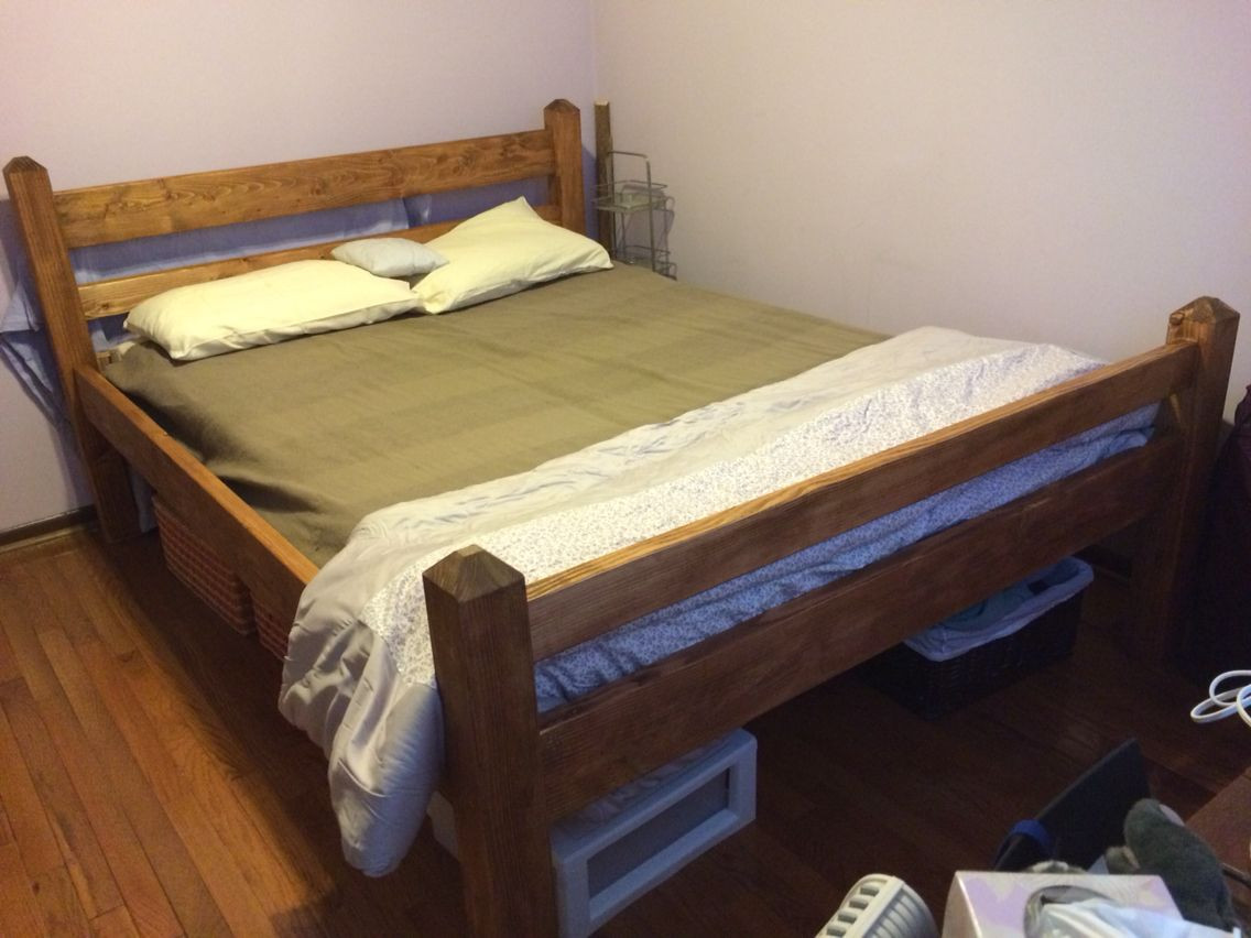 Best ideas about DIY Platform Bed Frame Queen
. Save or Pin DIY queen size platform bed frame from 2x6 2x4 pine and Now.