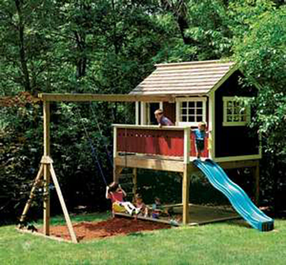 Best ideas about DIY Playhouse Plans Free
. Save or Pin Kids Outdoor Wooden Playhouse Swing Set Detailed Plan Now.