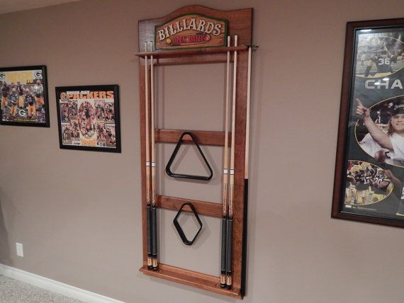 Best ideas about DIY Pool Cue Rack
. Save or Pin Solid Cherry Walnut or Maple Wood POOL CUE RACK Unique Now.