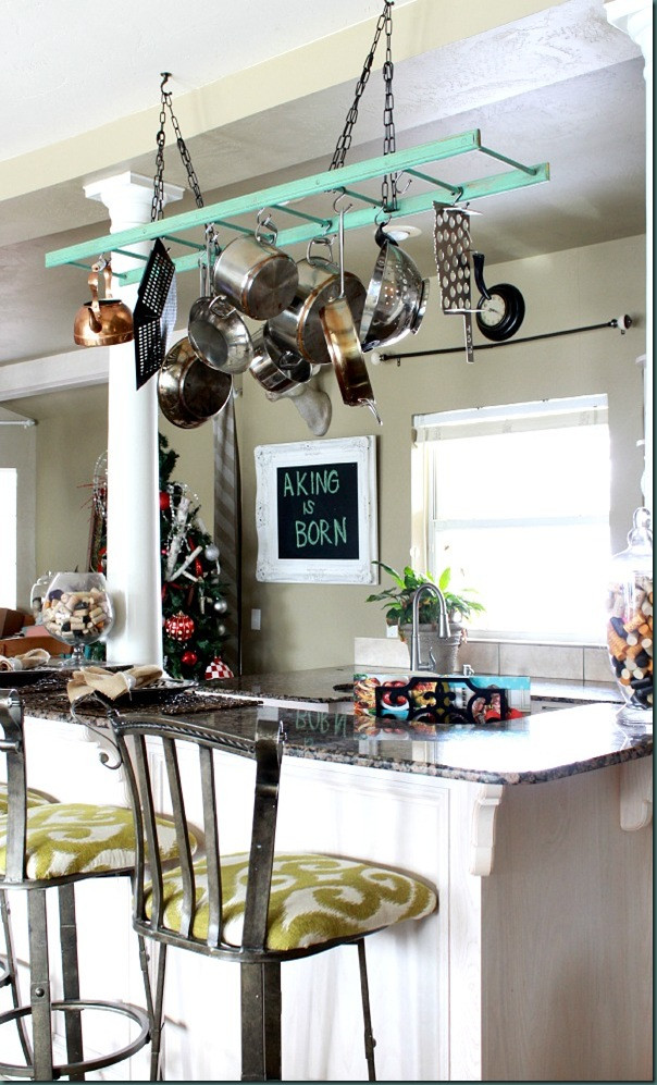 Best ideas about DIY Pot And Pan Rack
. Save or Pin $40 00 Ladder DIY Pot Rack Refunk My Junk Now.