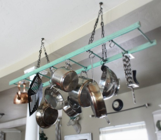 Best ideas about DIY Pot And Pan Rack
. Save or Pin $40 00 Ladder DIY Pot Rack Refunk My Junk Now.