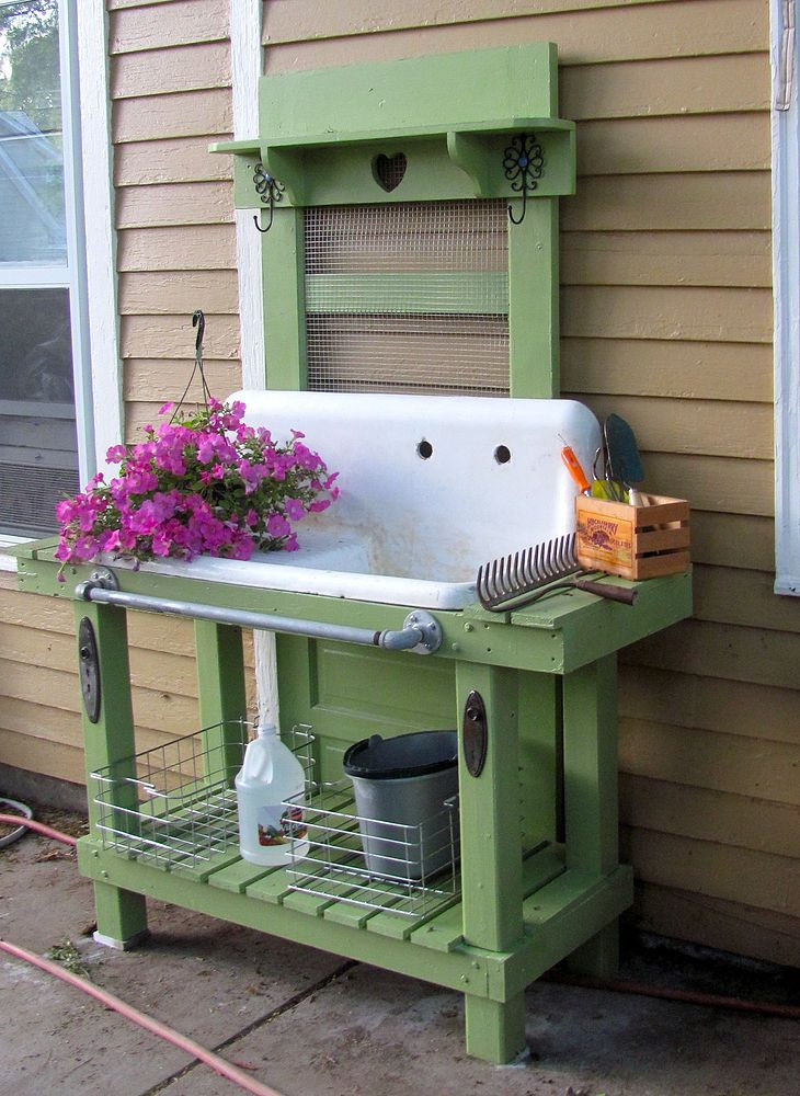 Best ideas about DIY Potting Benches
. Save or Pin Pretty Potting Tables For Spring Sprucing Your Home Now.