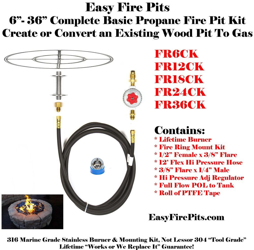 Best ideas about DIY Propane Fire Pit Kit
. Save or Pin FR6CK DIY 6" plete Basic LP Propane Fire Pit Bowl Kit Now.