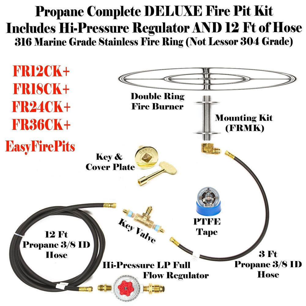 Best ideas about DIY Propane Fire Pit Kit
. Save or Pin FR12CK DIY 12” plete 316 Stainless Deluxe Propane Now.