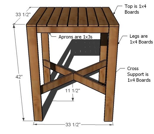 Best ideas about DIY Pub Table Plans
. Save or Pin Ana White Now.