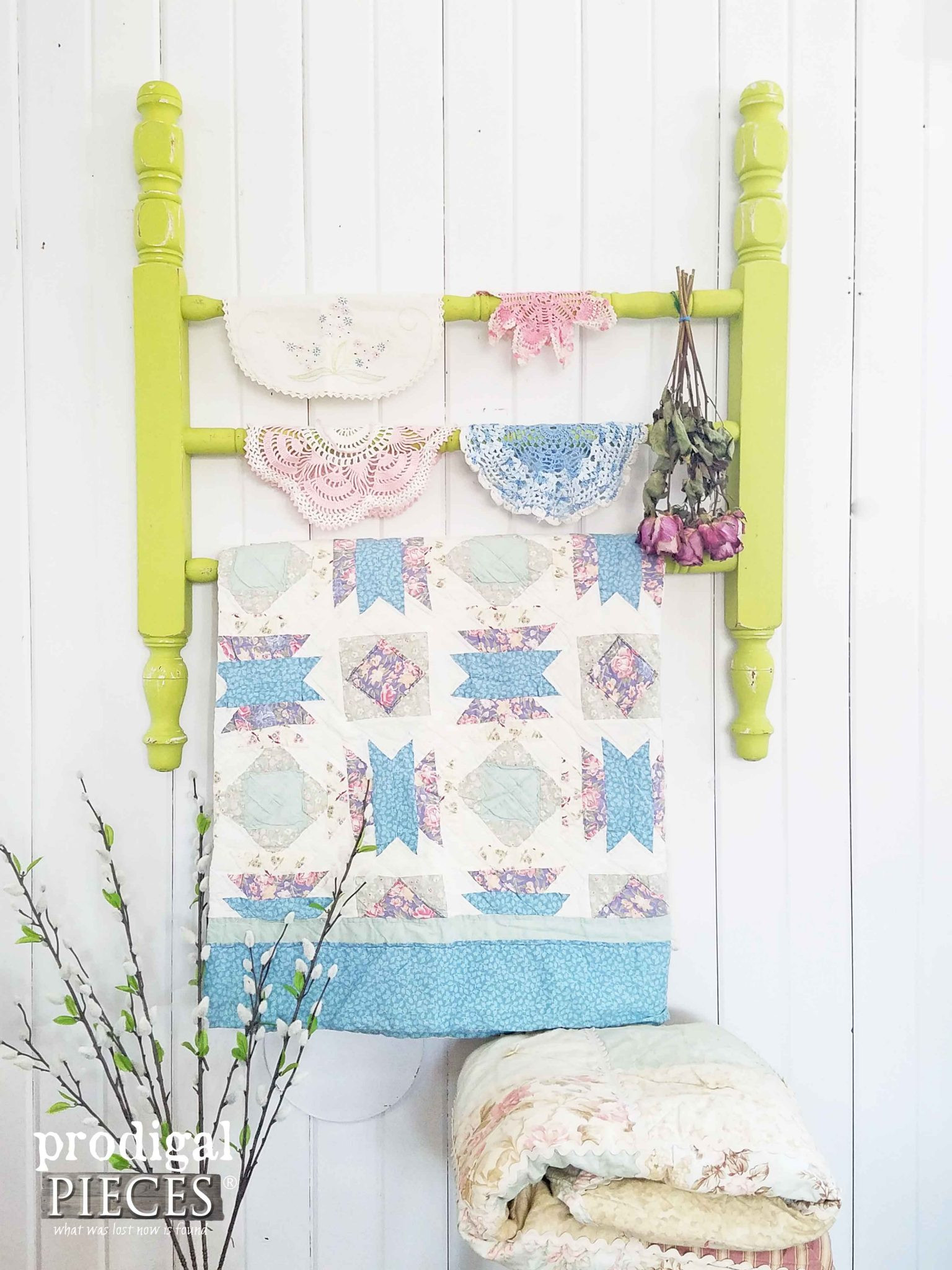 Best ideas about DIY Quilt Rack
. Save or Pin DIY Quilt Rack from Repurposed Parts Prodigal Pieces Now.