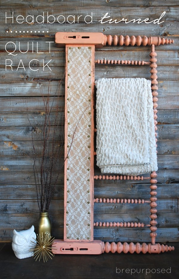 Best ideas about DIY Quilt Rack
. Save or Pin Headboard Turned Quilt Rack brepurposed Now.