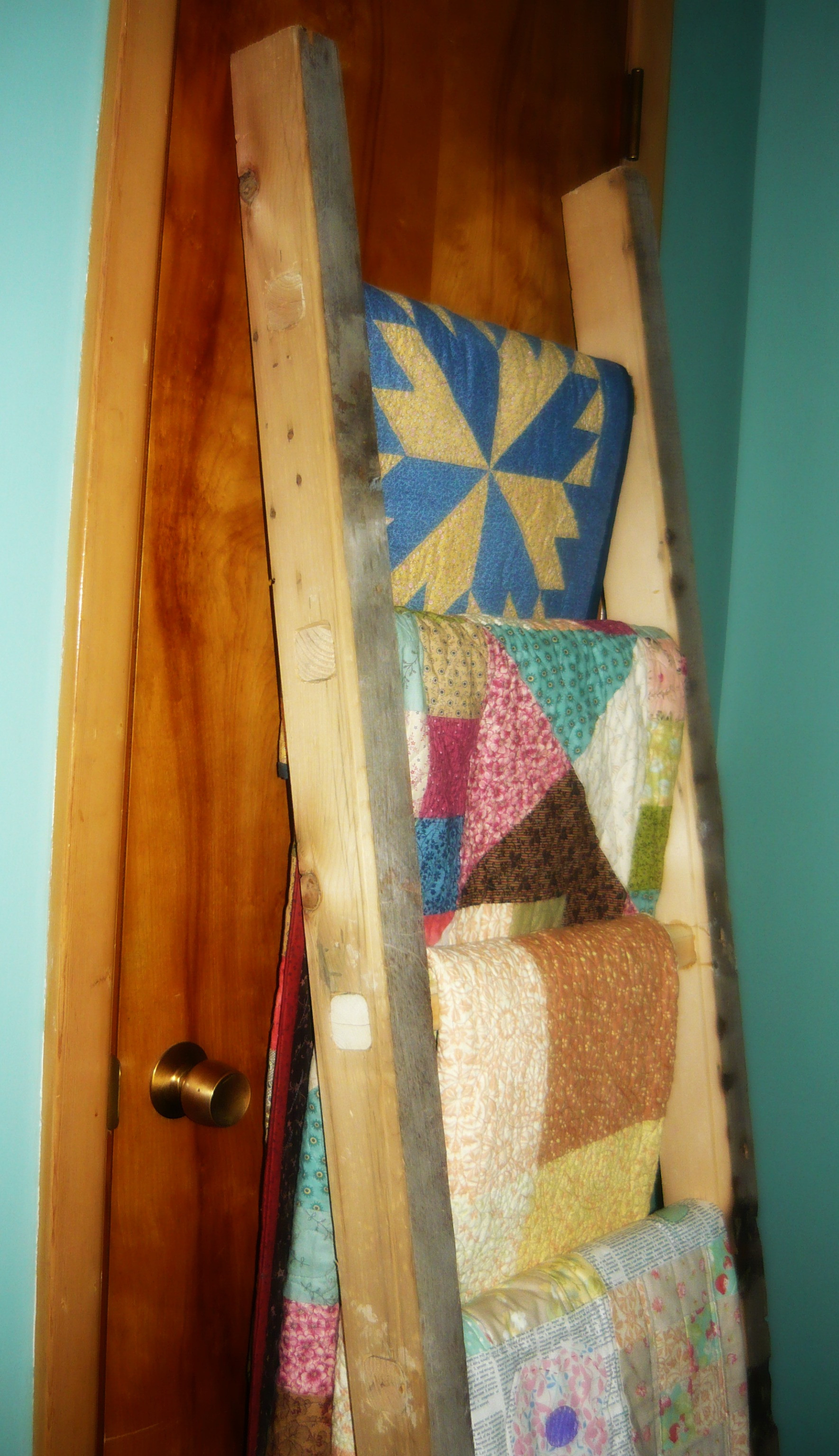 Best ideas about DIY Quilt Rack
. Save or Pin DIY Ladder Quilt Rack Now.