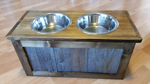 Best ideas about DIY Raised Dog Feeder
. Save or Pin DIY Pallet Raised Dog Feeder with Storage Now.