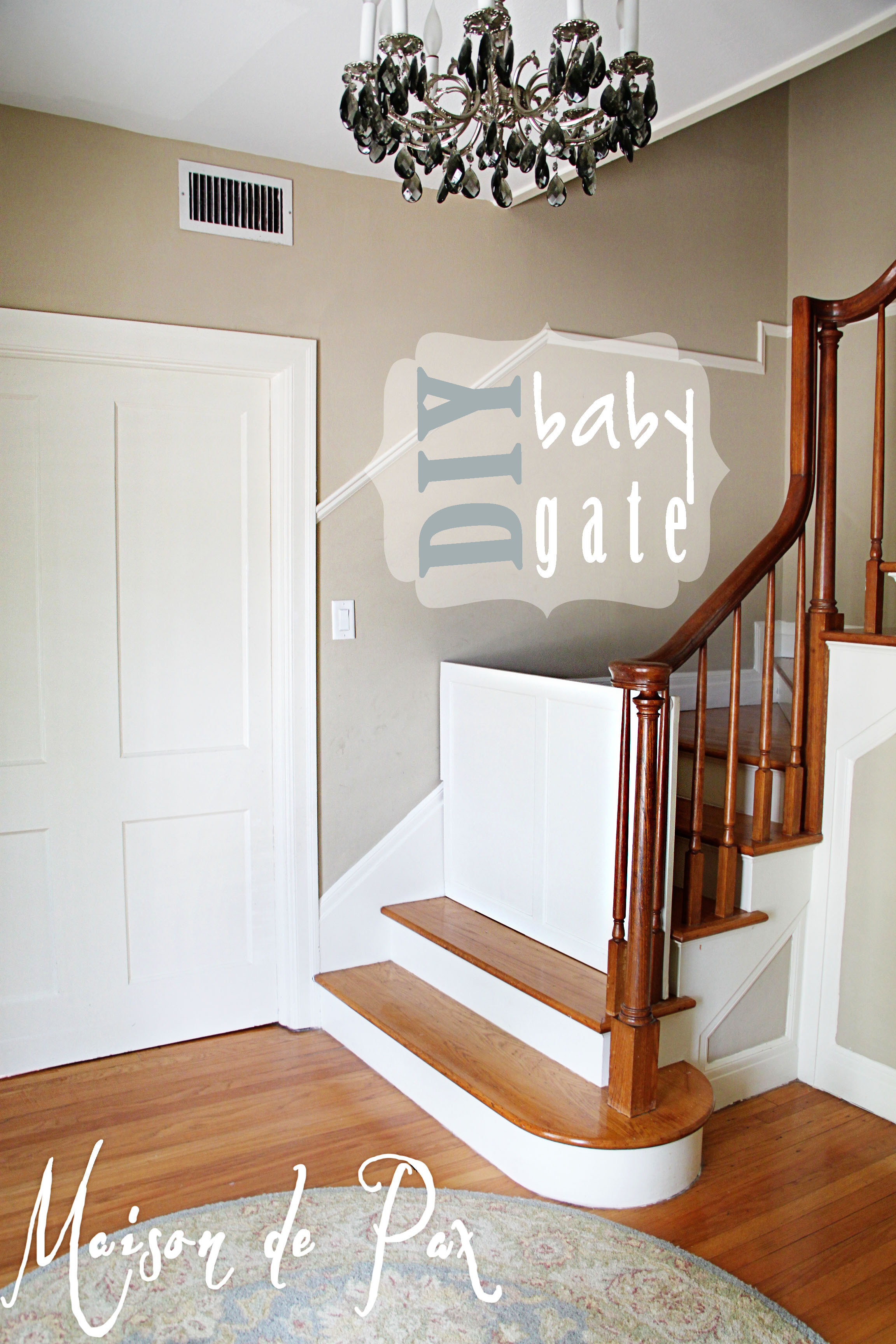 Best ideas about DIY Retractable Baby Gate
. Save or Pin DIY Classy Baby Gate Maison de Pax Now.