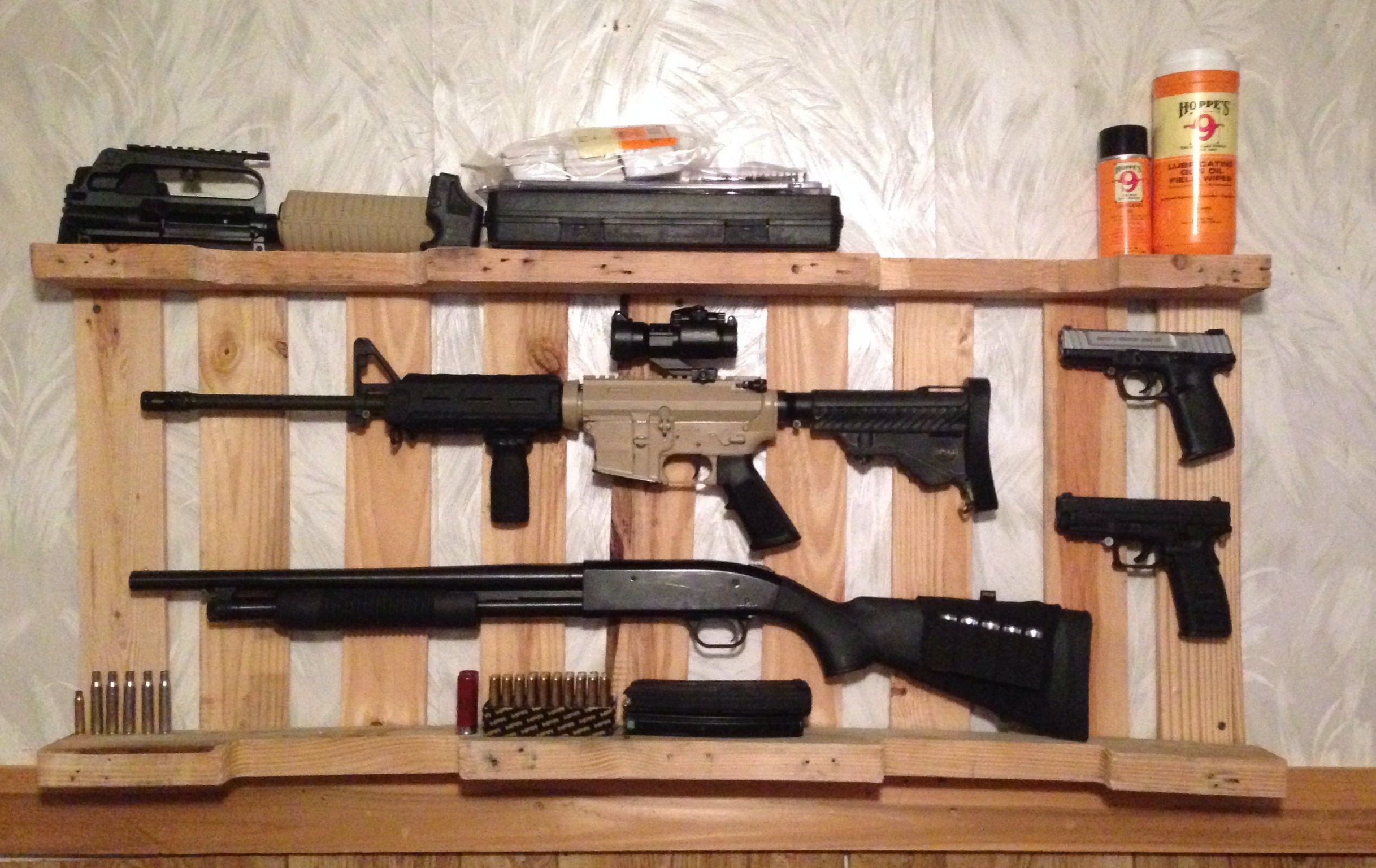 Best ideas about DIY Rifle Rack
. Save or Pin DIY gun rack out of wooden pallet Now.