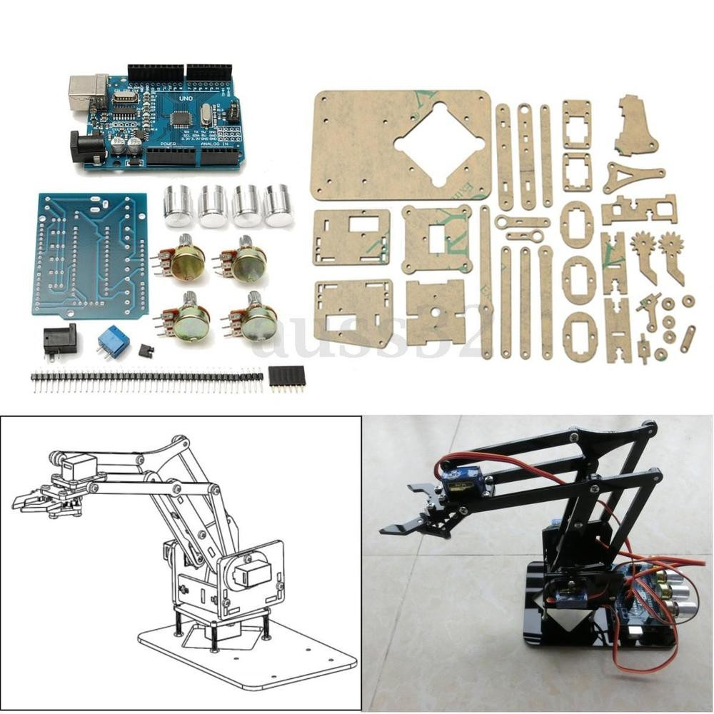 Best ideas about DIY Robot Arm Kit Educational Robotic Claw Set
. Save or Pin 9 8" DIY Acrylic Robot Arm Claw Kit For 4DOF Mechanical Now.