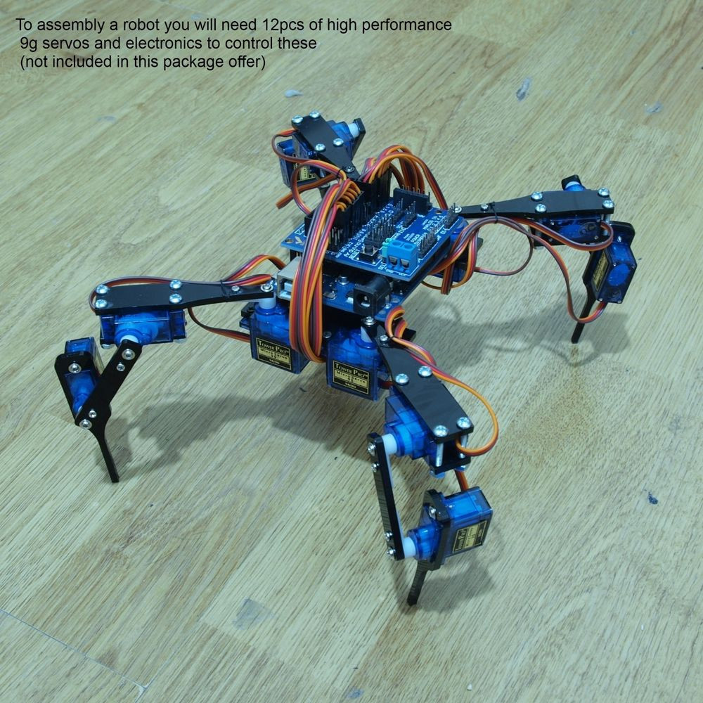 Best ideas about DIY Robotics Kit
. Save or Pin Four Feet Robot 4 Legged Hexapod3 Mini "Spider" Arduino Now.