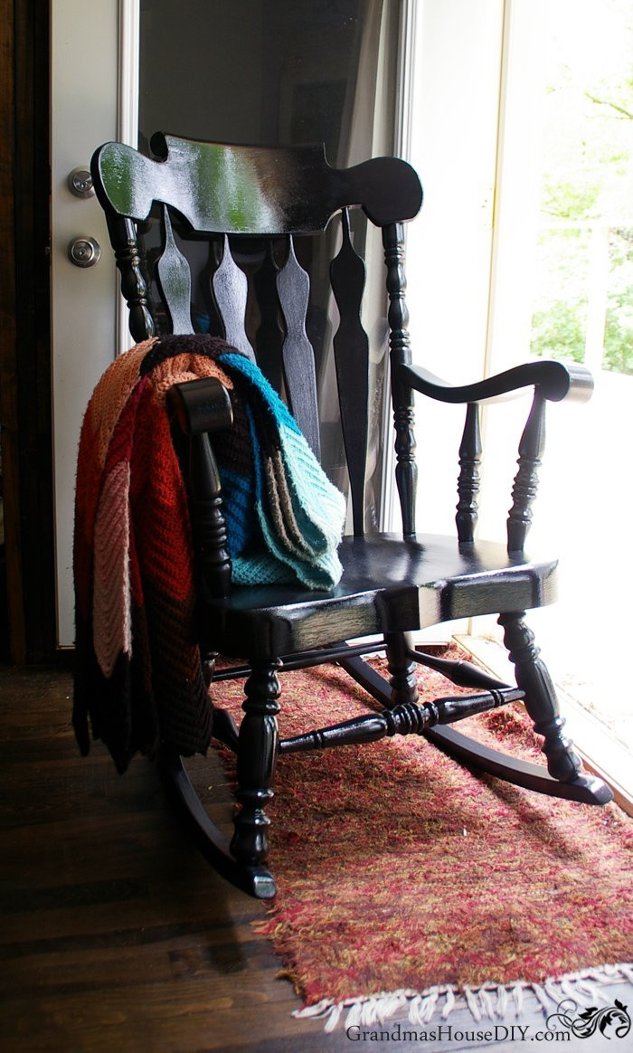 Best ideas about DIY Rocking Chairs
. Save or Pin Black Painted Rocking Chair goes from dated to stunning Now.