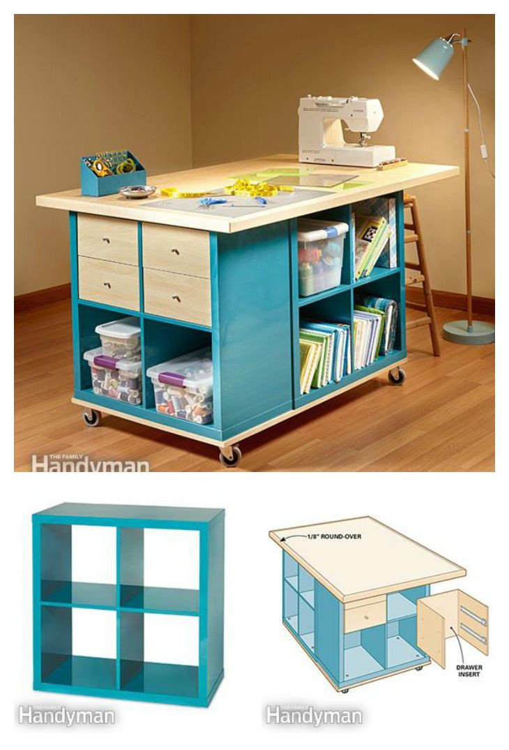 Best ideas about DIY Room Storage
. Save or Pin DIY Craft Room Table With Ikea Furniture Under Bud Now.