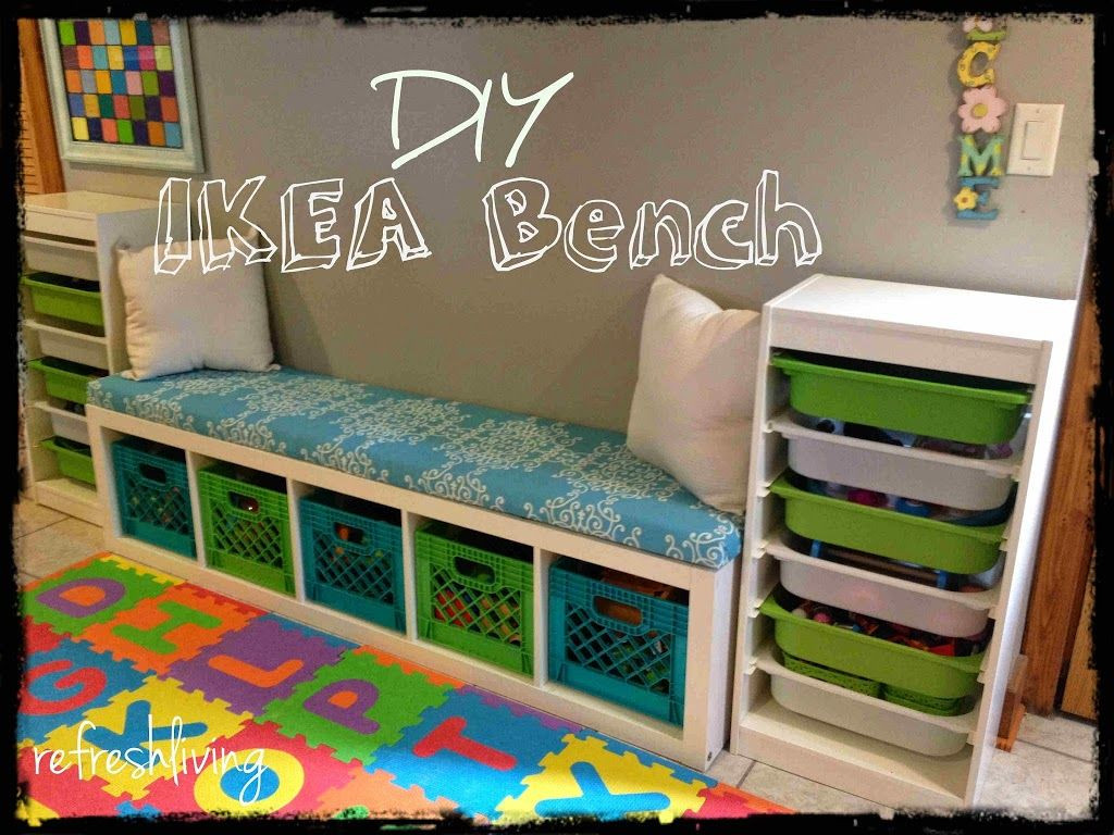 Best ideas about DIY Room Storage
. Save or Pin DIY Storage Bench with IKEA Shelf Now.