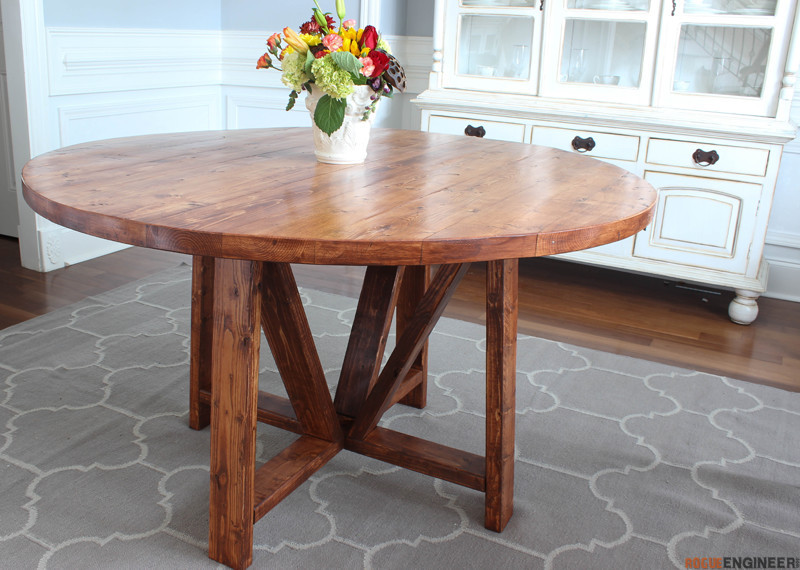 Best ideas about DIY Round Dining Table
. Save or Pin Round Trestle Dining Table Free DIY Plans  Rogue Engineer Now.