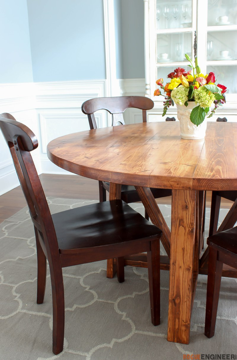 Best ideas about DIY Round Dining Table
. Save or Pin Round Trestle Dining Table Free DIY Plans  Rogue Engineer Now.