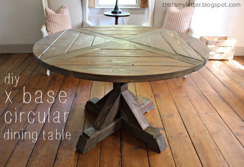 Best ideas about DIY Round Tables
. Save or Pin DIY X Base Circular Dining Table Jaime Costiglio Now.