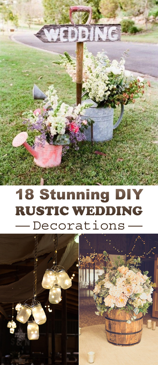 Best ideas about DIY Rustic Wedding Decor
. Save or Pin 18 Stunning DIY Rustic Wedding Decorations Now.